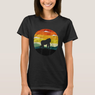 Retro Vintage Gorilla Monkey Animal Lover Sunset 7 T-Shirt
