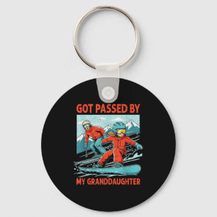 Retro Vintage Got Ped By My Granddaughter Funny Sk Keychain