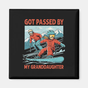 Retro Vintage Got Ped By My Granddaughter Funny Sk Magnet