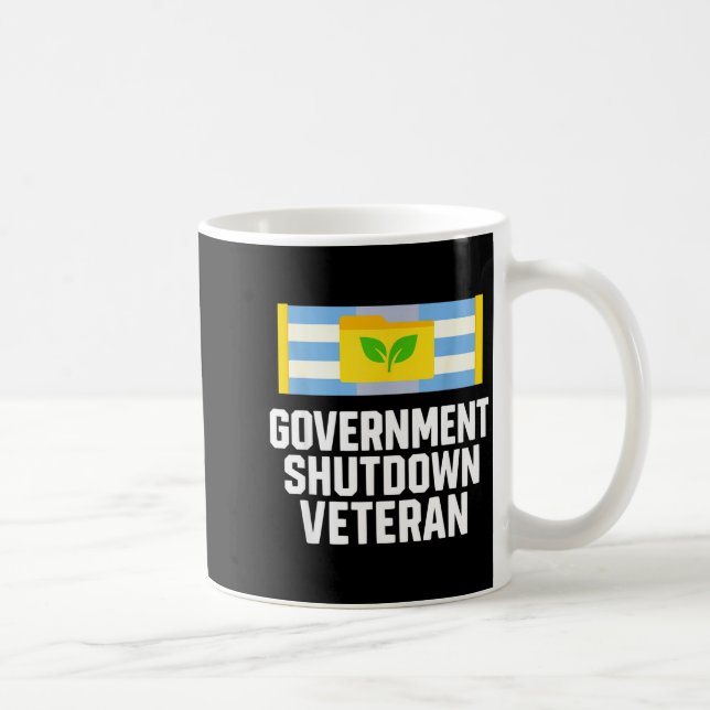 Retro Vintage Government Shutdown Veteran  Coffee Mug (Right)