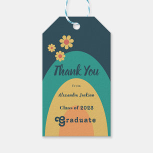 Retro Vintage Graduate Thank You Favour  Gift Tags