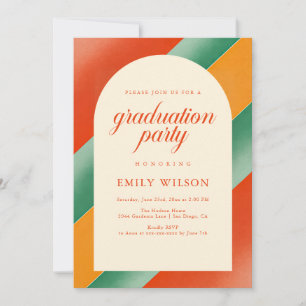 Retro Vintage Graduation   Graduation Party Invitation