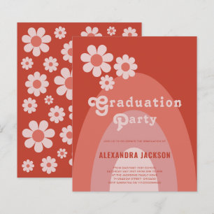 Retro Vintage Graduation Party Simple Daisy