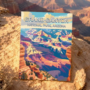 Retro Vintage Grand Canyon National Park Arizona Postcard