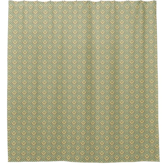 Retro vintage green and yellow pattern (Front)