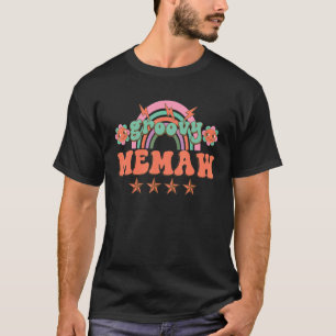 Retro vintage groovy Memaw matching family party c T-Shirt