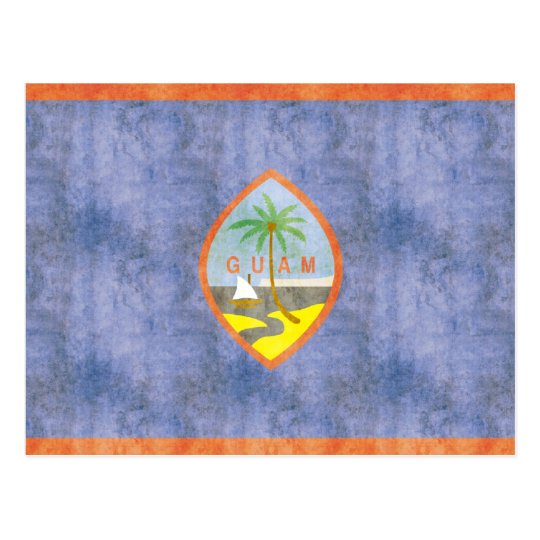 Retro Vintage Guam Flag Postcard