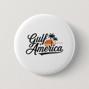 Retro Vintage Gulf Of Us America 2025 American Fla 2 Inch Round Button