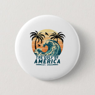 Retro Vintage Gulf Of Us America 2025 American Fla 2 Inch Round Button