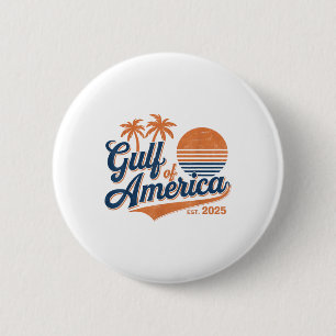 Retro Vintage Gulf Of Us America 2025 American Fla 2 Inch Round Button