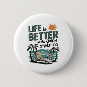 Retro Vintage Gulf Of Us America 2025 American Fla 2 Inch Round Button