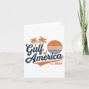 Retro Vintage Gulf Of Us America 2025 American Fla Card