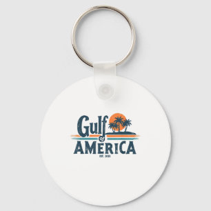 Retro Vintage Gulf Of Us America 2025 American Fla Keychain