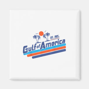 Retro Vintage Gulf Of Us America 2025 American Fla Magnet