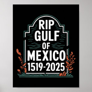Retro Vintage Gulf Of Us America Rip Gulf Of Mexic Poster