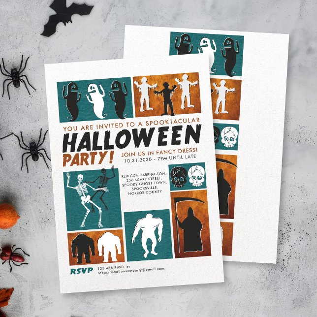 Retro Vintage Halloween Costume Party Invitation (Creator Uploaded)