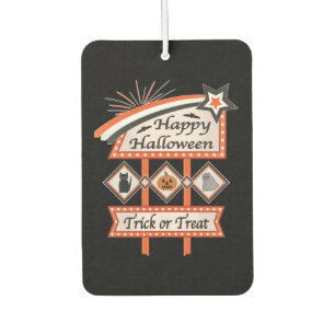 Retro Vintage Halloween Sign – Trick or Treat Air Freshener
