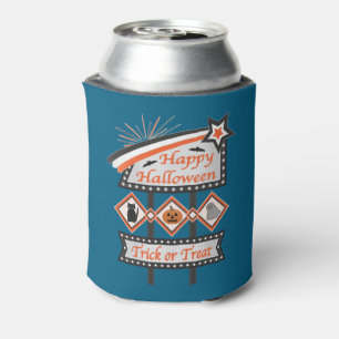 Retro Vintage Halloween Sign – Trick or Treat Can Cooler
