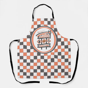 Retro Vintage Halloween Sign –Trick or Treat Plaid Apron