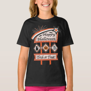 Retro Vintage Halloween Sign – Trick or Treat T-Shirt