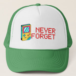Retro Vintage Hand Held Gamers Games Never Forget Trucker Hat