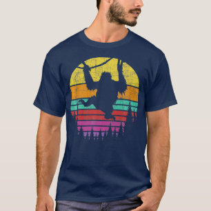 Retro Vintage Hanging Monkey Safari Jungle Animal  T-Shirt
