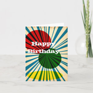 Retro Vintage Happy Birthday card
