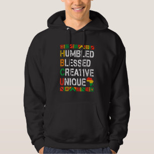 Retro Vintage Hbcu Humbled Blessed Creative Unique Hoodie