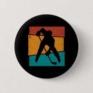 Retro Vintage Hockey Performance 2 Inch Round Button
