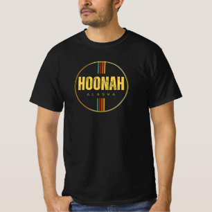 Retro vintage Hoonah City Alaska State 70s Groovy  T-Shirt
