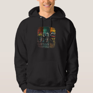 Retro vintage horse racer jockey derby track portr hoodie