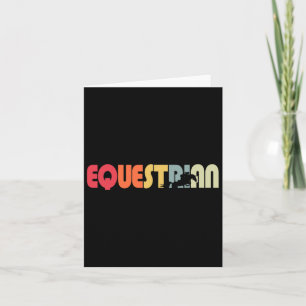 Retro Vintage Horseback Riding Horse Lover Equestr Card