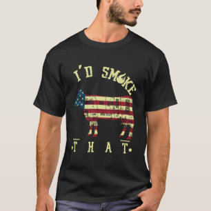 Retro Vintage I'D Smoke That -Grilling Barbecue Sm T-Shirt