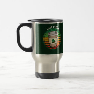 Retro Vintage Irish Coffee Hot Drink to Go Travel Mug