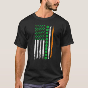 Retro Vintage Irish Usa Flag Sport Basketball St.P T-Shirt