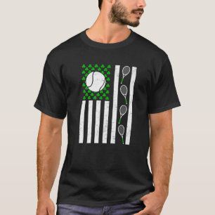 Retro Vintage Irish USA Flag Sport Tennis St.Patri T-Shirt