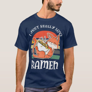 Retro Vintage Japanese Kawaii Cat Kitten Ramen Bow T-Shirt