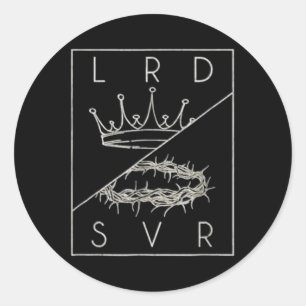Retro Vintage Jesus Christian Lord And Saviour Classic Round Sticker