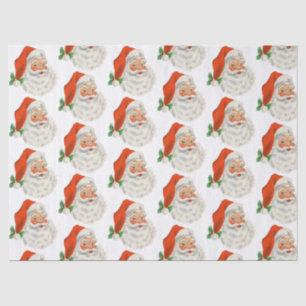 Retro Vintage Jolly Santa Claus Christmas Tissue Paper
