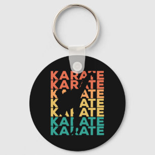 Retro Vintage Karate Gift For Karateka Keychain