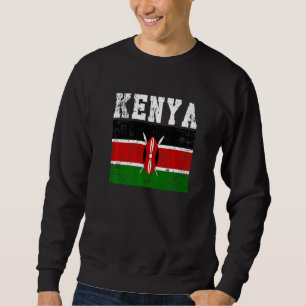 Retro Vintage Kenya Flag Kenyan Roots Sweatshirt