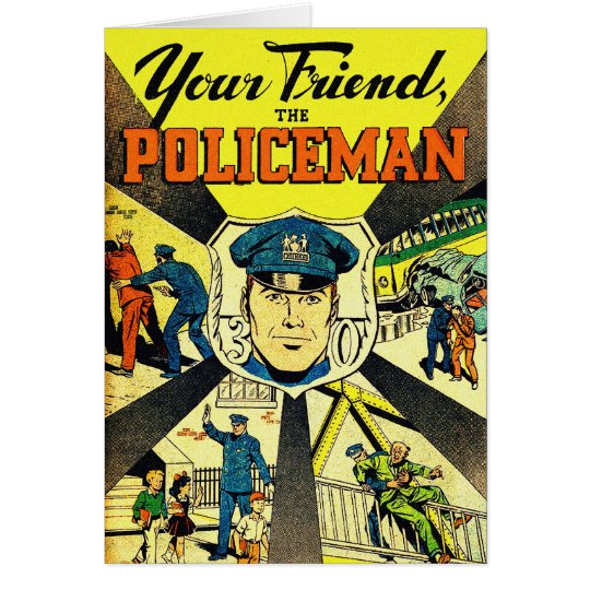 Retro Vintage Kitsch Your Friend The Policeman Card