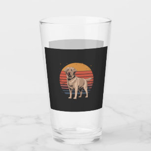 Retro Vintage Labrador Retriever Dog Lover Gifts Glass