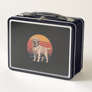 Retro Vintage Labrador Retriever Dog Lover Gifts Metal Lunch Box