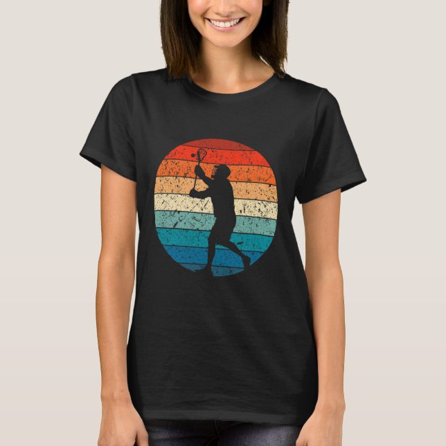 Retro Vintage Lacrosse Player  T-Shirt (Front)