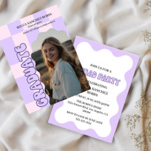 Retro vintage lavender photo graduation