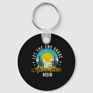 Retro Vintage Let The 2nd Grade Adventure Ck To Sc Keychain