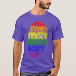 Retro Vintage LGBT Gay Its In My DNA Rainbow Flag  T-Shirt