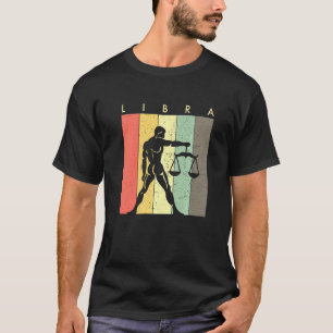 Retro Vintage Libra The Scales Zodiac T-Shirt