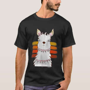 Retro Vintage Llama Sun Machu Picchu Sunset Alpaca T-Shirt